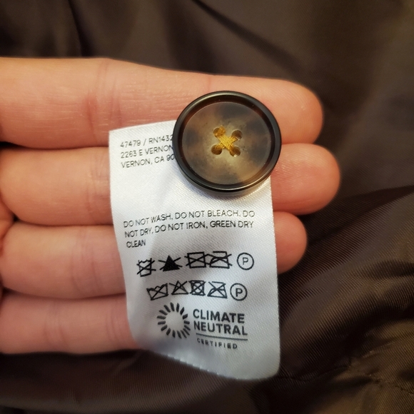 Reformation Scarlett Double Breast oversized coat. Wool blend. Yellow. Size XS. - Picture 9 of 15